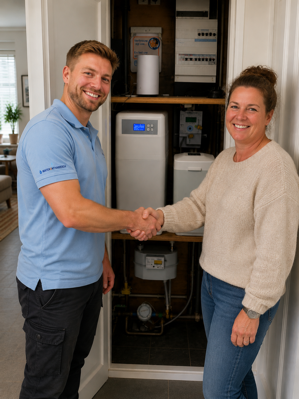 Foto tevreden klanten bij onze waterontharder 2
