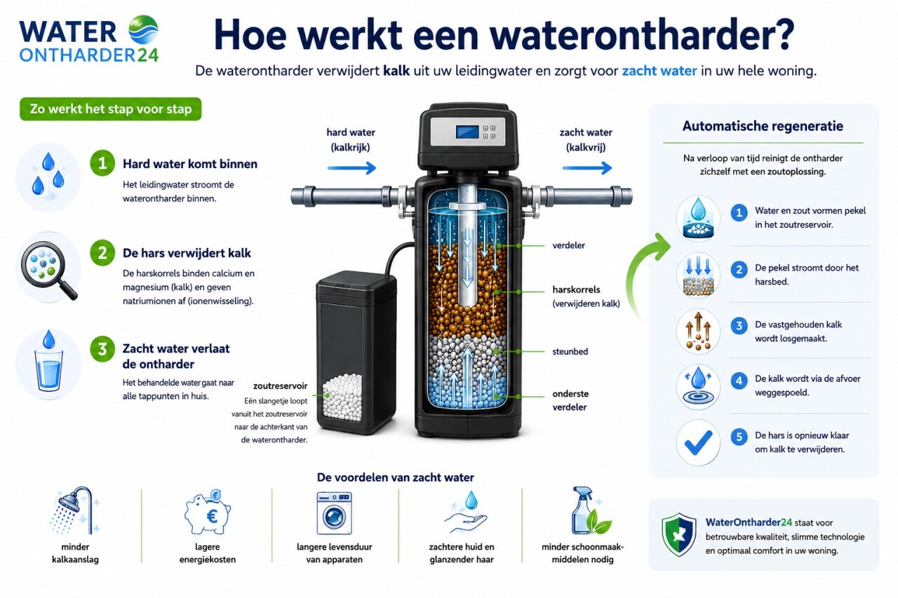 Tekening werking waterontharder